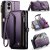 CaseMe Samsung Galaxy S25 Edge Wallet RFID Blocking Crossbody Phone Case Purple
