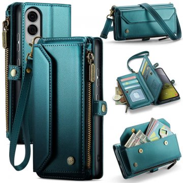 CaseMe Samsung Galaxy S25 Edge Wallet RFID Blocking Crossbody Phone Case Green