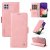 YIKATU Samsung Galaxy A22 5G Skin-touch Wallet Kickstand Case Pink