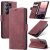 CaseMe Samsung Galaxy S26 Ultra Wallet Magnetic Suede Leather Case Red