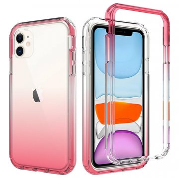 iPhone 11 Shockproof Clear Gradient Cover Red