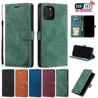 iPhone 12 Pro Max Wallet RFID Blocking Kickstand Case Green