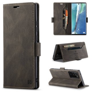 Autspace Samsung Galaxy Note 20 Ultra Wallet Kickstand Magnetic Case Coffee