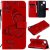 Xiaomi Redmi 9C Embossed Butterfly Wallet Magnetic Stand Case Red