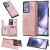 Samsung Galaxy Note 20 Ultra Luxury Tree and Cat Magnetic Card Slots Stand Cover Rose Gold