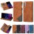 Samsung Galaxy S22 Color Splicing Lines Wallet Case Brown