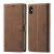 Forwenw iPhone XS Max Wallet Magnetic Kickstand Case Brown