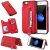 iPhone 6/6s Wallet Magnetic Kickstand Shockproof Cover Red