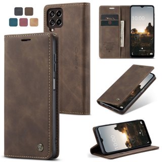 CaseMe Samsung Galaxy M33 Wallet Magnetic Case Coffee