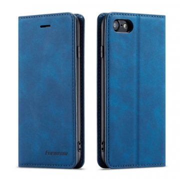 Forwenw iPhone 7/8/SE 2020 Wallet Kickstand Magnetic Case Blue