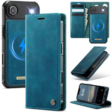 CaseMe iPhone Air 2-in-1 Magnetic Wallet Case – Wireless Charging & RFID Blocking Blue