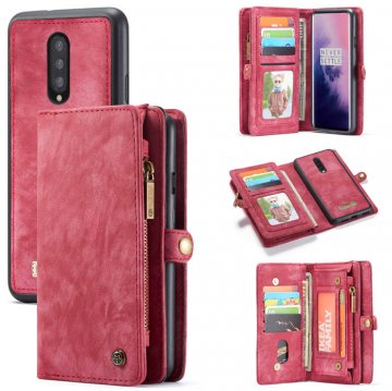CaseMe OnePlus 7 Pro Wallet Magnetic Detachable Case Red