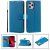 iPhone 12/12 Pro Wallet Kickstand Magnetic PU Leather Case Sky Blue