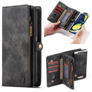 CaseMe Samsung Galaxy A80 Wallet Magnetic Detachable Case Black