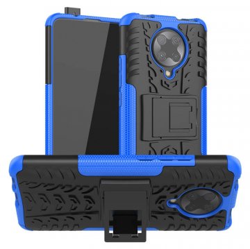 Xiaomi Redmi K30 Pro Hybrid Rugged PC + TPU Kickstand Case Blue