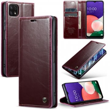 CaseMe Samsung Galaxy A22 5G Wallet Kickstand Magnetic Case Red