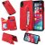 iPhone XR Wallet Magnetic Kickstand Shockproof Cover Red