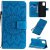 Samsung Galaxy A91/S10 Lite Embossed Sunflower Wallet Stand Case Blue