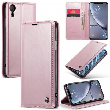 CaseMe iPhone XR Wallet Kickstand Magnetic Case Pink
