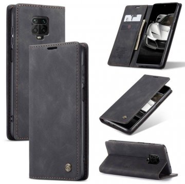 CaseMe Xiaomi Redmi Note 9 Pro Wallet Magnetic Flip Case Black