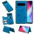 Samsung Galaxy S10 5G Bee and Cat Card Slots Stand Cover Blue