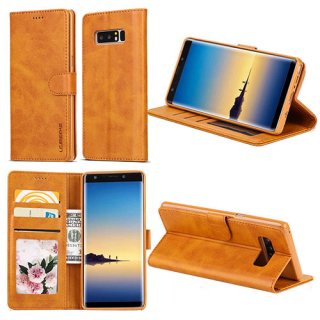 LC.IMEEKE Samsung Galaxy Note 8 Wallet Stand Leather Case Yellow