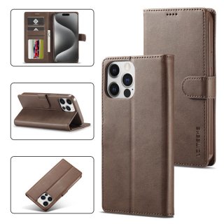 LC.IMEEKE Wallet Magnetic Stand Phone Case Coffee