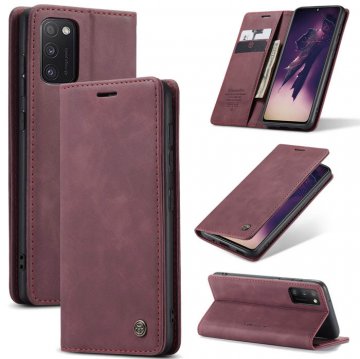 CaseMe Samsung Galaxy A41 Wallet Kickstand Flip Case Red