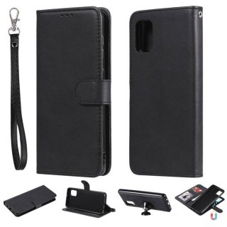 Samsung Galaxy A31 Wallet Detachable 2 in 1 Stand Case Black