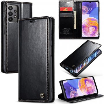 CaseMe Samsung Galaxy A23 Wallet Kickstand Magnetic Case Black