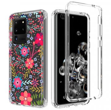 Samsung Galaxy S20 Ultra Clear Bumper TPU Floral Prints Case
