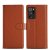 Genuine Leather Samsung Galaxy Note 20 Ultra Litchi Texture Wallet Stand Case Brown