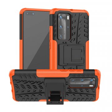 Huawei P40 Pro Hybrid Rugged PC + TPU Kickstand Case Orange