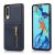 Huawei P30 Zipper Wallet PU Leather Case Cover Blue