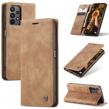CaseMe Samsung Galaxy A23 Wallet Magnetic Case Brown