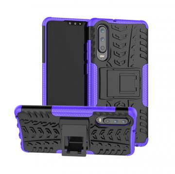 Huawei P30 Hybrid Rugged PC + TPU Kickstand Case Purple