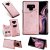Samsung Galaxy Note 9 Bee and Cat Card Slots Stand Cover Rose Gold