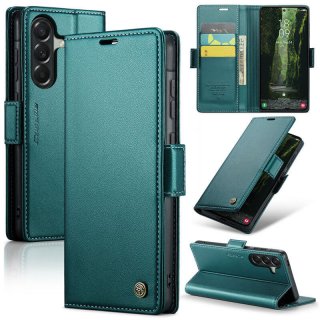 CaseMe Samsung Galaxy A57 Wallet RFID Blocking Magnetic Buckle Case Green