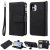 iPhone 12 Wallet Magnetic Stand PU Leather Case Black
