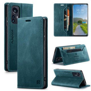 Autspace Xiaomi 12 Pro RFID Blocking Wallet Case Blue