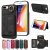 For iPhone 7 Plus/8 Plus Card Holder Ring Kickstand Case Black