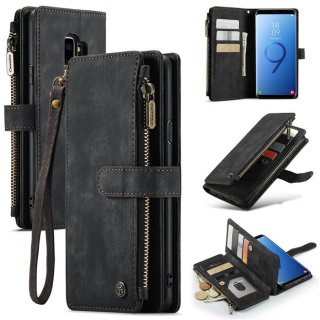 CaseMe Samsung Galaxy S9 Plus Wallet Kickstand Case Black