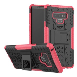 Samsung Galaxy Note 9 Hybrid Rugged PC + TPU Kickstand Case Rose