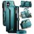 CaseMe Samsung Galaxy Z Fold8 Ultra RFID Wallet Case with Crossbody Strap, Zipper Pocket & Wireless Charging Green
