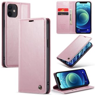 CaseMe iPhone 12 Mini Wallet Kickstand Magnetic Case Pink