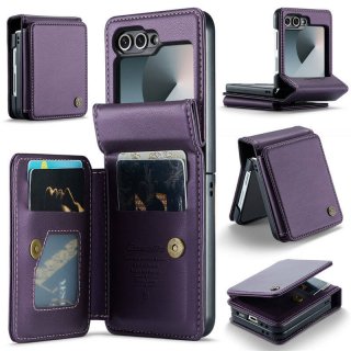CaseMe Samsung Galaxy Z Flip7 FE RFID Blocking Card Holder Case Purple