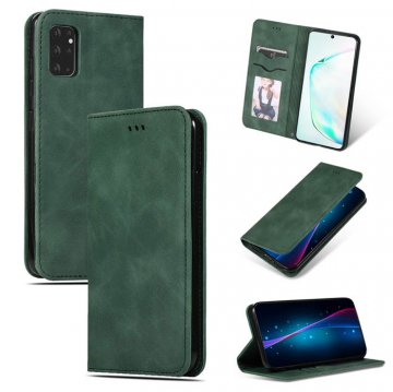 Samsung Galaxy S20 Plus Magnetic Flip Wallet Stand Case Green