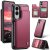 CaseMe Samsung Galaxy S25 Edge RFID Blocking Card Holder Kickstand Case Red