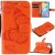 iPhone 12 Embossed Butterfly Wallet Magnetic Stand Case Orange