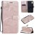 Xiaomi Redmi 9A Embossed Butterfly Wallet Magnetic Stand Case Rose Gold